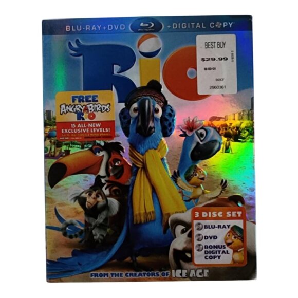 EUC 3 Disc Rio Collector's Set Blu-Ray + DVD + Digital Cop - Picture 1 of 8